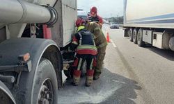 Bandırma'da tanker otomobille çarpıştı: 2 yaralı