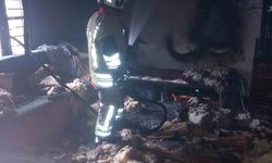 Belen'de yanan ev kullanılmaz hale geldi