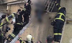 Berber dükkanında çıkan yangında mahsur kalan çırak kurtarıldı