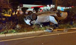 Gazipaşa'da takla atan otomobildeki 4 kişi yaralandı