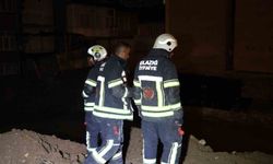 İnşaat temeline dolan yağmur suyu ekiplerce tahliye edildi