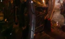 Park edilen araç yan yattı: Sürücü ağır yaralandı