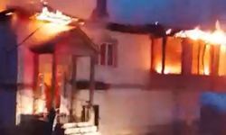 Yüksekova'da baca yangını