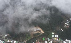 Bursa'da sis manzarası havadan görüntülendi