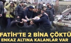 Fatih'te bina çöktü