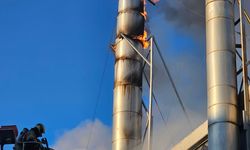 Bursa’da fabrika bacasında yangın