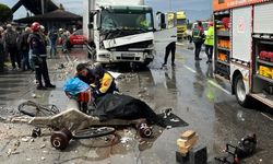 Beton direğin altında kalan bisikletli hayatını kaybetti