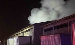 Bolu'da inşaat deposunda yangın