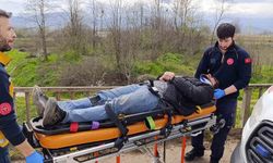 Bursa'da 3 araç birbirine girdi, 1'i dereye uçtu: 4 yaralı