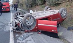 Orman Bölge Müdürlüğü görevlilerini taşıyan araç takla attı: 3 yaralı