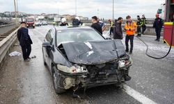 TEM Otoyolu'nda yola dökülen atıklar sonucu zincirleme kaza, 7 araç birbirine girdi