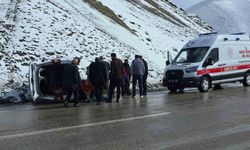 Van'da kaygan yolda devrilen kamyonette 1 kişi yaralandı