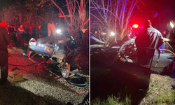 Kontrolden çıkan araç ağaca çarptı! 3 kişi hayatını kaybetti