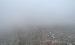 Bursa'da şehrin üzerine sis çöktü