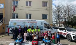 Jandarmadan minik öğrencilere trafik eğitimi