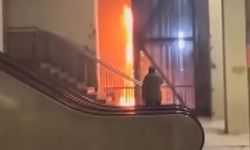 Taksim metro istasyonunda asansörde yangın