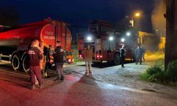 Bursa'da menteşe imalathanesinde yangın