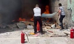 Hastane inşaatında ki yangını güvenlik görevlileri engelledi