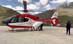 Helikopter ambulans, 78 yaşındaki hastayı Van'a sevk etti