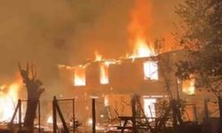Karabük'te korkutan yangın : 2 ev ve samanlık kül oldu