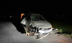 Kayseri'de takla atan otomobilde anne ve oğlu yaralandı