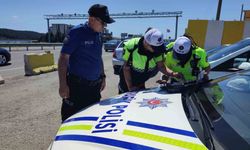 Keşan polisi şehir girişinde trafik uygulaması yaptı