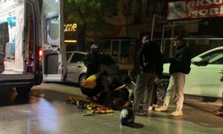 Kontrolden çıkan motosiklet devrildi, sürücüsü yaralandı