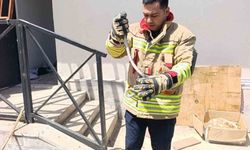 Kumlu'da eve giren yılanı itfaiye yakaladı