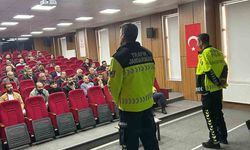 Patnos'ta okul servis şoförlerine trafik eğitimi verildi