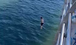 Haliç Köprüsü’nde tehlikeli atlayış