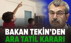 Bakan Tekin'den ara tatil kararı
