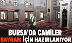 Bursa'da Camilerde bayram temizliği