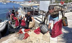 Kumbahçe Sahili'nden başladılar: Deniz dibinden 250 kilo çıkarıldı