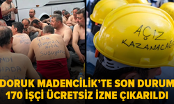 Doruk Madencilik'te eyleme katılan işçilere ücretsiz izin iddiası