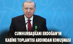 Cumhurbaşkanı Erdoğan, Kabine Toplantısı'nın ardından açıklamalarda bulunuyor