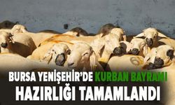 Bursa Yenişehir'de kurban satış yeri ve mezbaha bayrama hazır