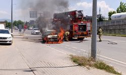 Bursa'da  sürücü son anda ölümden döndü