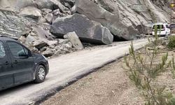 Ayancık'ta heyelan: Köy yolu trafiğe kapatıldı