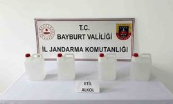 Bayburt'ta 20 litre etil alkol ele geçirildi