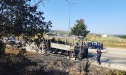 Bursa'da servis otobüsü alevlere teslim oldu