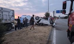 Dörtyol'da takla atan otomobilin sürücüsü yaralandı