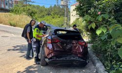 Geri kayan otomobil ağaca çarpı: 3 yaralı