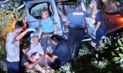 Kontrolden çıkan araç şarampole yuvarlandı: 2 yaralı