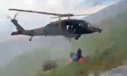 Malatya'da dağlık alanda kalp krizi geçiren vatandaş askeri helikopterle kurtarıldı