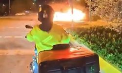 Maltepe Sahili'nde kazada otomobil alev topuna döndü: 2'si ağır 4 yaralı