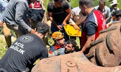 Siirt'te traktörün altında kalan sürücü ağır yaralandı