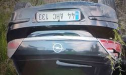Takla atan otomobilin sürücüsü yaralandı