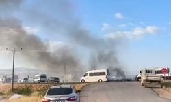 Tarım işçilerinin yaktığı otlar paniğe neden oldu