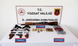 Yozgat'ta ruhsatsız silahlara el konuldu