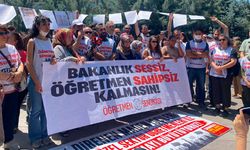 Açlık grevindeki öğretmenler MEB’e yürüdü